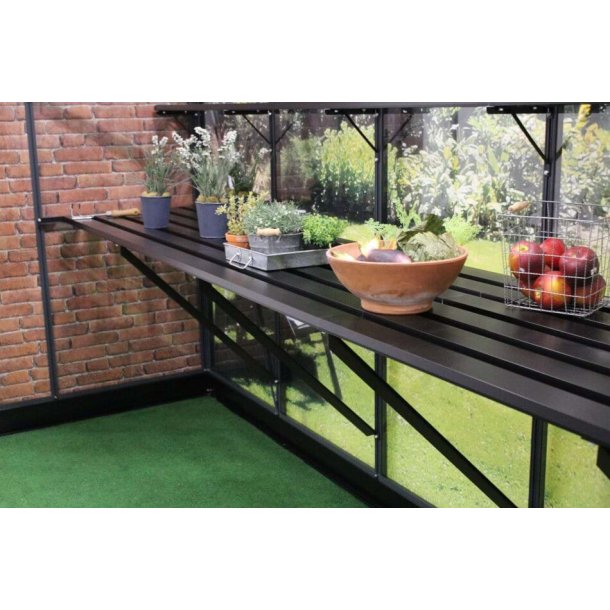 Lamelbord til Premium 10,9 m&sup2; - 361 x 74 cm - sort