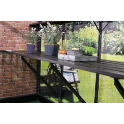 Lamelbord til Orangeri 15,2 m&sup2; - 432 x 74 cm - sort