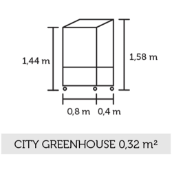 Juliana Urban City Greenhouse m/4mm hrdet glas