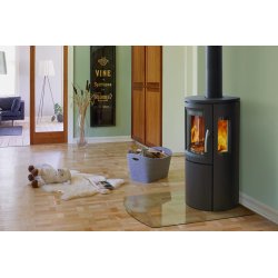 Varde Lyon Air Stl sort inkl. stbejernstop - med sideglas