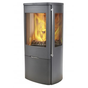 Jydepejsen Brndeovn Senza Stl m/sideglas, Sort Hndtag