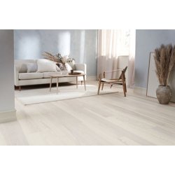 Timberman Slotsplank Ask Accent brstet ultramat lak hvid