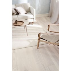 Timberman Slotsplank Ask Accent brstet ultramat lak hvid