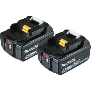 MAKITA AKKU BL1850B DOBBELTPAK 197288-2 18V 5,0AH  SORT
