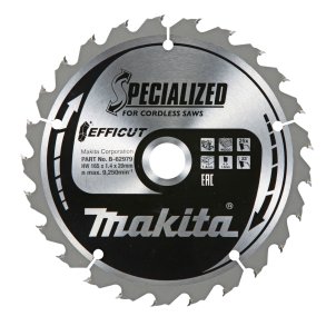 MAKITA KLINGE TCT 25T EFFICUT B-62979 20MM HUL    165X1,4MM