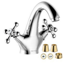 GEYSER MAGNOLIA HNDVASKEARMATUR KROM M. KROM/GULD 