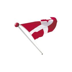 Dano Mast i fiber med vippebeslag