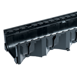 Plastmo aflbsrende 1 m i sort plast