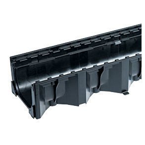 Plastmo aflbsrende 1 m i sort plast