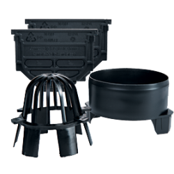 Tilbehrspakke i sort plast