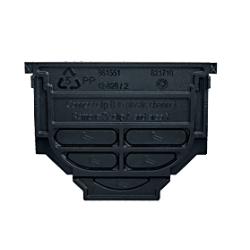 Endevg til rist i sort plast