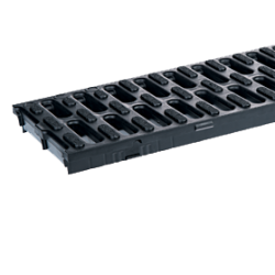 1 meter rist i sort skridsikker plast