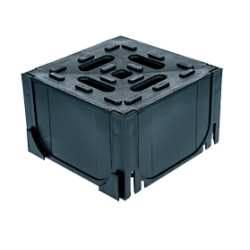 Hjrnestykke I Sort Plast