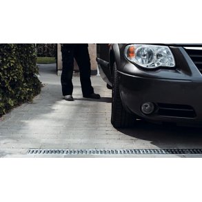 1 meter rist i sort skridsikker plast