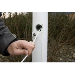 Dano Mast i fiber med indvendig line og ngle