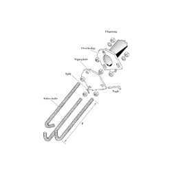 Dano Mast i fiber med vippebeslag og hndsving